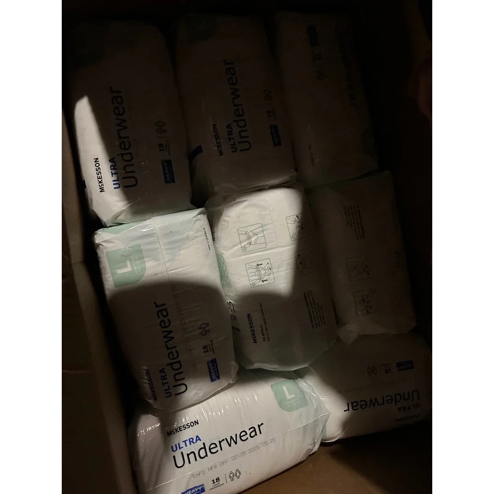 McKesson Ultra Adult Underwear Heavy Absorbency Large 44-58in 18ct 12 packs 216